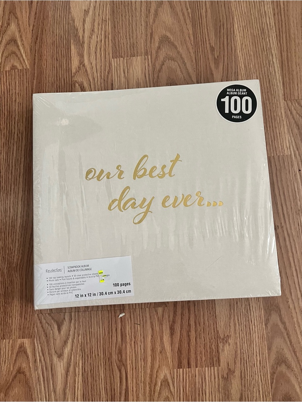 Recollections Cream and Gold Wedding Scrapbook Album
